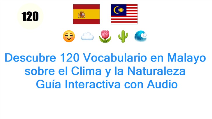 Descubre 120 Vocabulario en Malayo sobre el Clima y la Naturaleza: Guía Interactiva con Audio